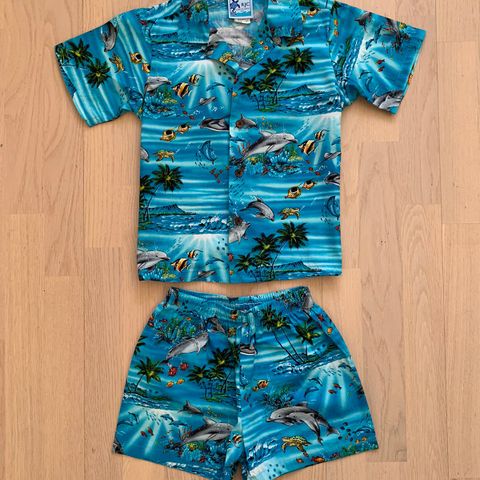 Ekte Hawaii Skjorte + Shorts Barn ca 3-5 år