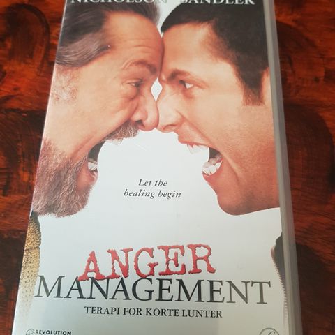 Anger Management med Adam Sandler Ny vhs