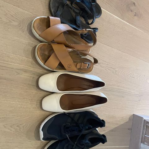 Sko og sandaler str 38. (Teva, Timberland, COS, Adidas)