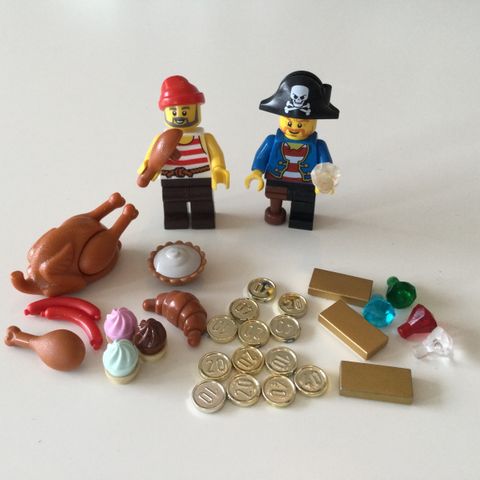 LEGO - saltmat, søtmat, penger og gull