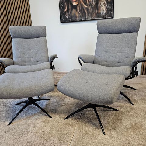 2 stk. Stressless® Erik(M) Cross lenestoler m/krakk- NY PRIS: 65.000,-