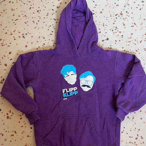 Flippklipp hettegenser str. 4-6 år offisiell merch