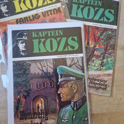 Kaptein Kozs nr 2, 3 og 6 fra 1973