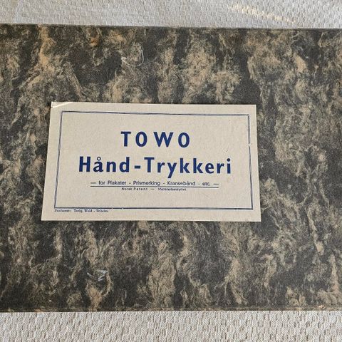 Håndtrykkeri fra TOWO, 50-tallet