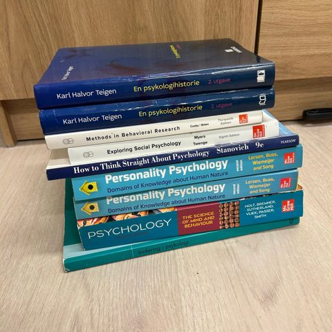 Pensumbøker psykologi 1. semester