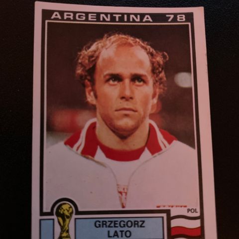 Grzegorz Lato Polen Argentina 78 Fotballkort Panini VM 1978