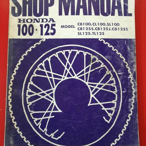 CB CD CL SL TL  100 125.  Honda shop manual