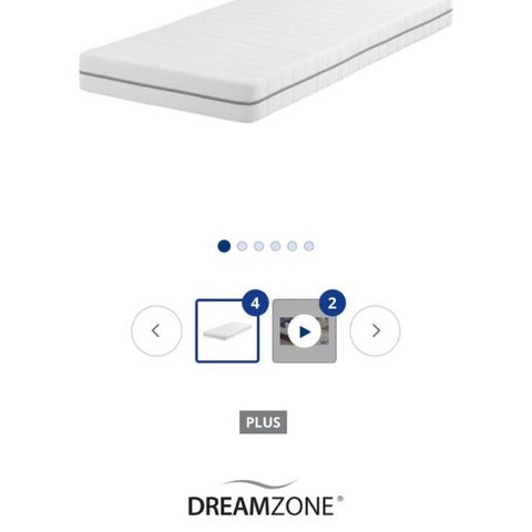 Dreamzone madrass 90x200 (ny)