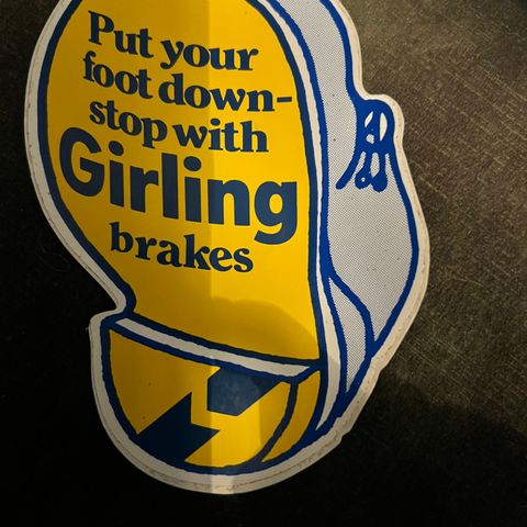 Klistremerke Girling brakes
