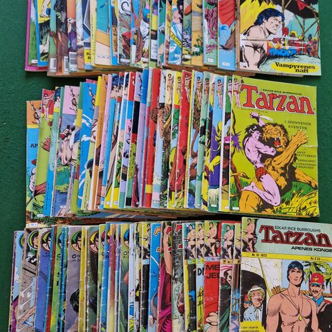 Over 60 Tarzan fra 1972 til 1993 selges kr 400