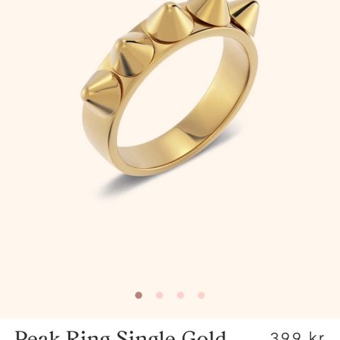 Ny pris: Edblad Peak Ring Single Gold selges.
