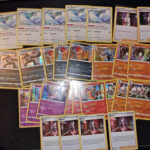 Pokemon kort - Champion's Path - Holos, reverse holos, reverse rare og rares