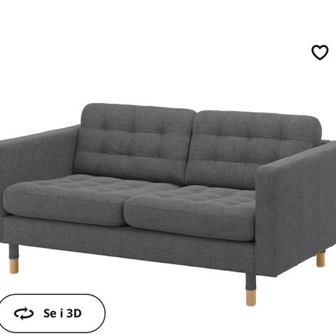 Landskrona sofa 2-seter