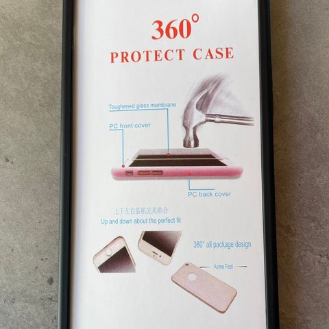 360 protect case / deksel med glass iPhone 12 pro