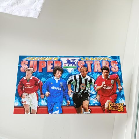 FotballKort Merlins Premier Gold 1998 Logoer og Super Stars kort