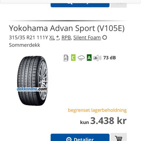 Yokohama Dekk 315/35R - 21