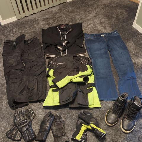MC klær, sko og hansker