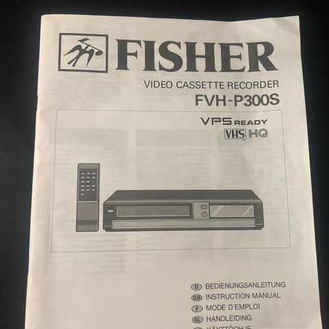 FISHER VHS Spiller Manual