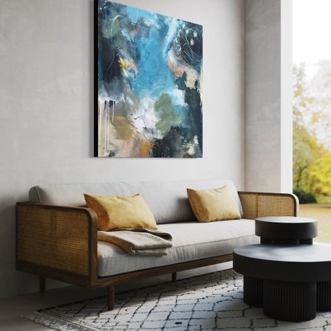 Orginalt maleri abstrakt bilde 100 x100 cm