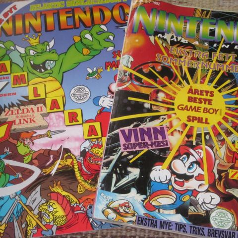 Nintendo magasinet m/Power Player og Nintendo stickers-album m/dekoder