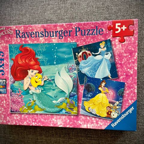Disney puzzlespill; 3x49 brikker