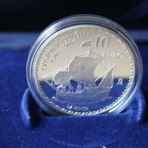 SPANIA - 10 Euro sølv - meget fin (proof) - kr 270
