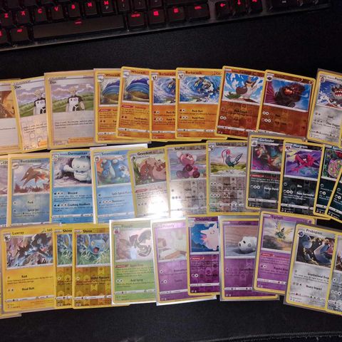 Pokemon kort - Rebel Clash - Holos, reverse holo, reverse rare og rares