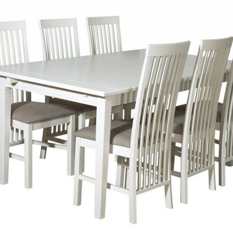 Konvall spisebord med 6 stoler