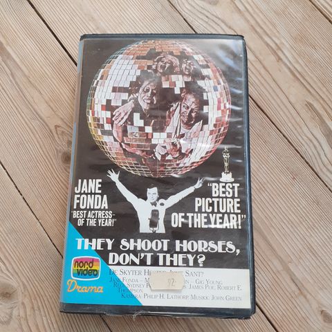 THEY SHOOT HORSES DON'T THEY? NORSK BIG BOX VHS UTLEIEFILM.