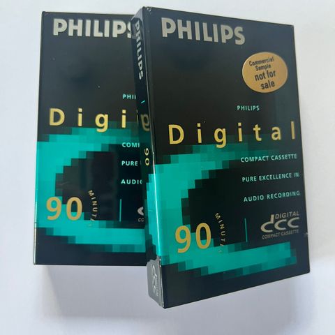 2stk NOS Philips DCC 90 min cassette. Sealed.