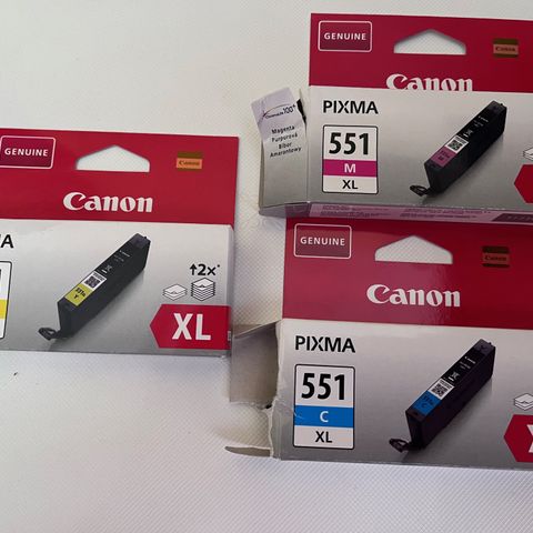 Nye blekkpatroner til Canon Pixma printer selges