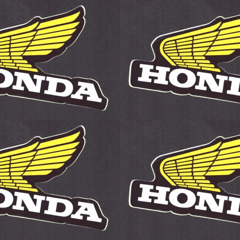 4 stk Honda Klistremerke selges samlet - Meget bra lim - 11 cm bredde