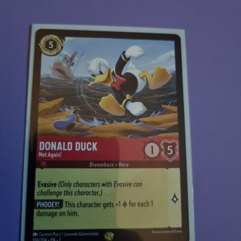 Donald Duck - Not Again! - Rise of the Floodborn Disney lorcana