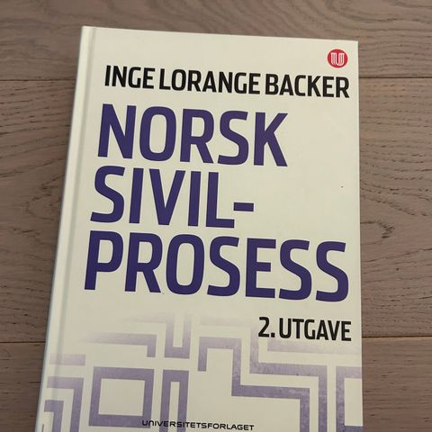 Norsk sivilprosess 2 utg. Inge Backer
