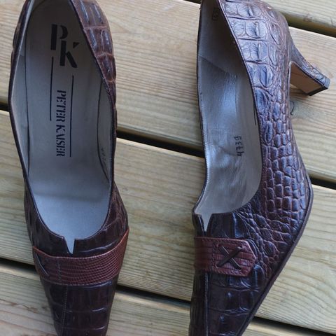 Dame skinn sko, merke Peter Kaiser, størrelse 4.5 (37,5)