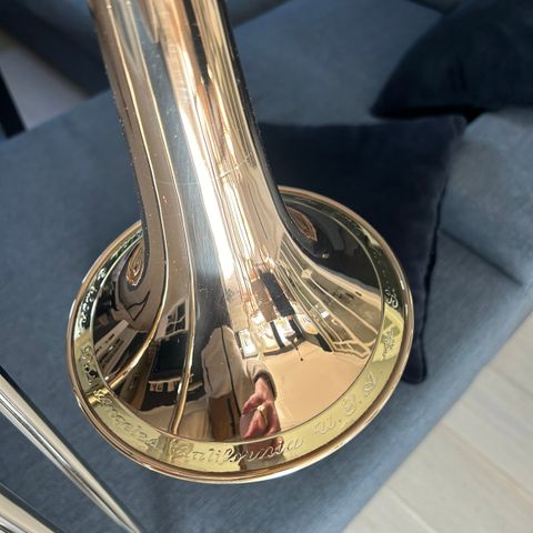 Fantastisk, unik og sjelden Olds-trombone fra 1956 med  Golden-ring selges!