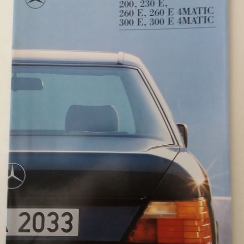 MERCEDES-BENZ E-Klasse -brosjyre. ( W 124 ) NORSK!