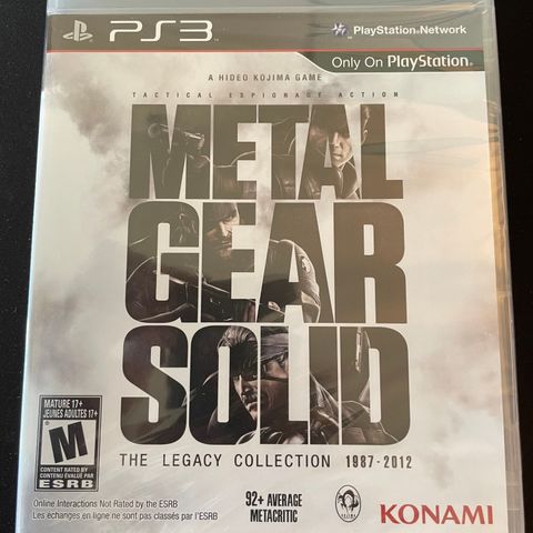 Metal Gear Solid Legacy Collection PS3 Ny/Uåpnet