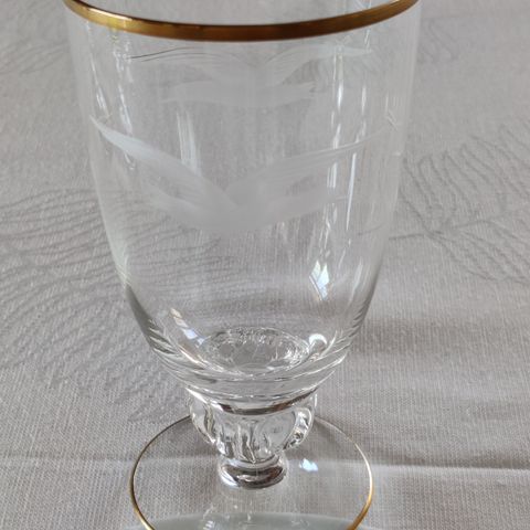 Måke ølglass fra Holmegaard glassverk.