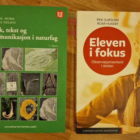 Pedagogikkbøker - Eleven i fokus og Språk, tekst og kommunikasjon i naturfag