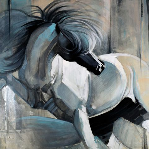 Equine serie , originalt akrylmaleri 70x90cm