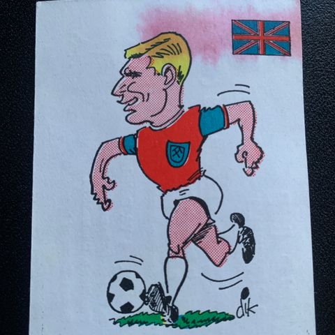Bobby Moore England West Ham Monty Gum VM 1966 fotballkort svært sjelden