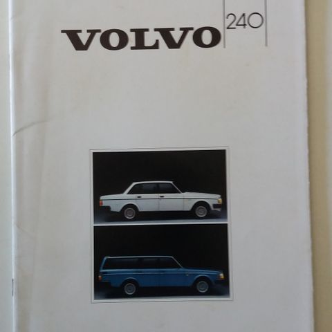 VOLVO 240 -brosjyre. (NORSK)