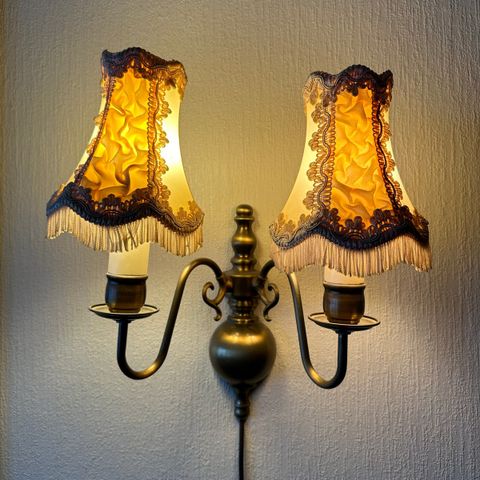 Vintage vegglampe 2*2