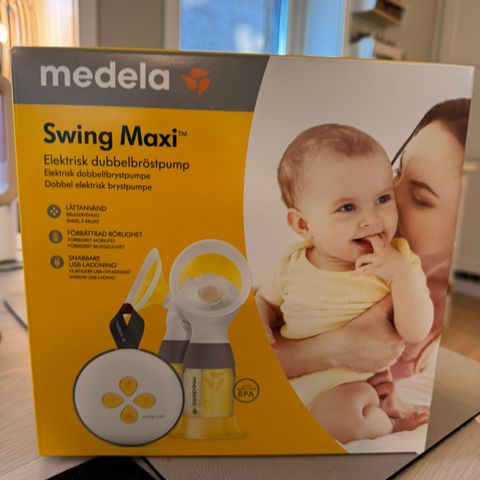 Uåpnet Medela Swing Maxi dobbel brystpumpe