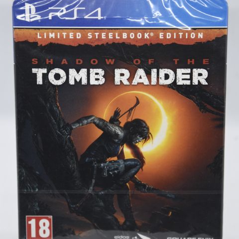 Forseglet Shadow of the Tomb Raider Limited Steelbook Edition til Playstation 4