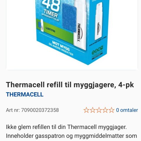 Thermacell MR300D og Thermacell Refill