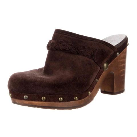 Ugg clogs tresko, nydelig brunt semsket skinn 37 (38)