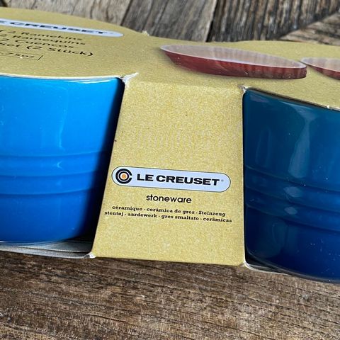 Le creuset 2 stk blå ramekins