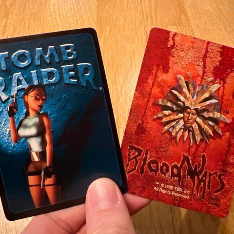 Tomb Raider og Blood Wars spillkort